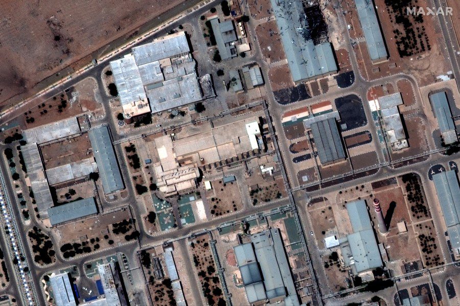Satellite images show the effects of strike on the Iranian core sites