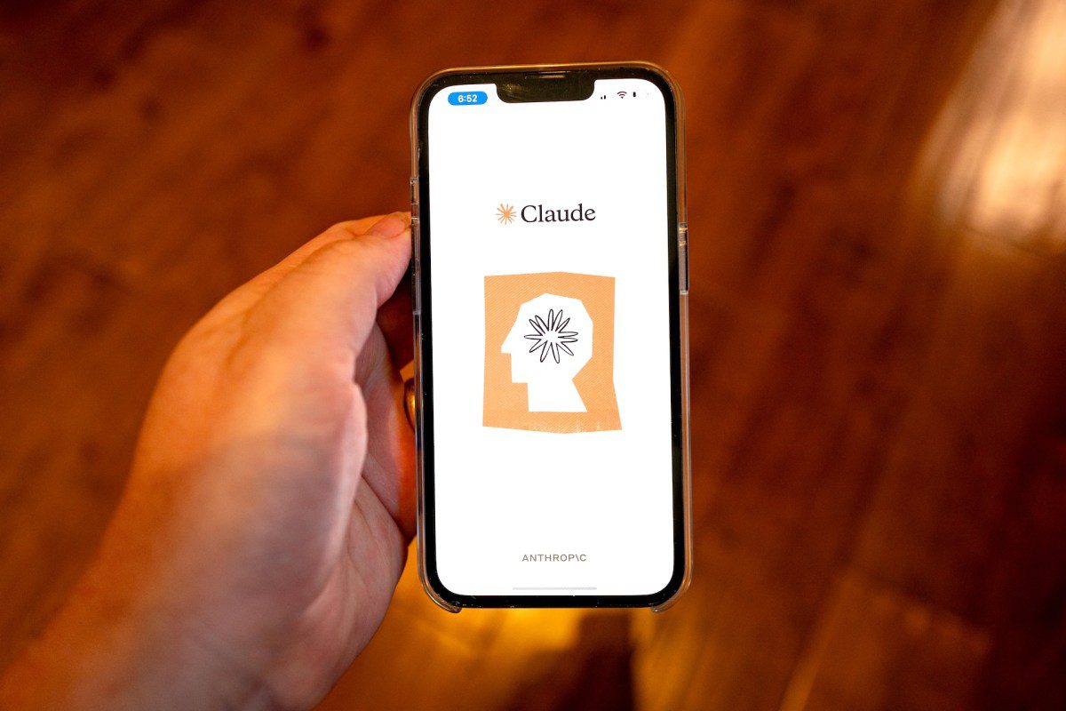 Anthropic Claude logo on mobile